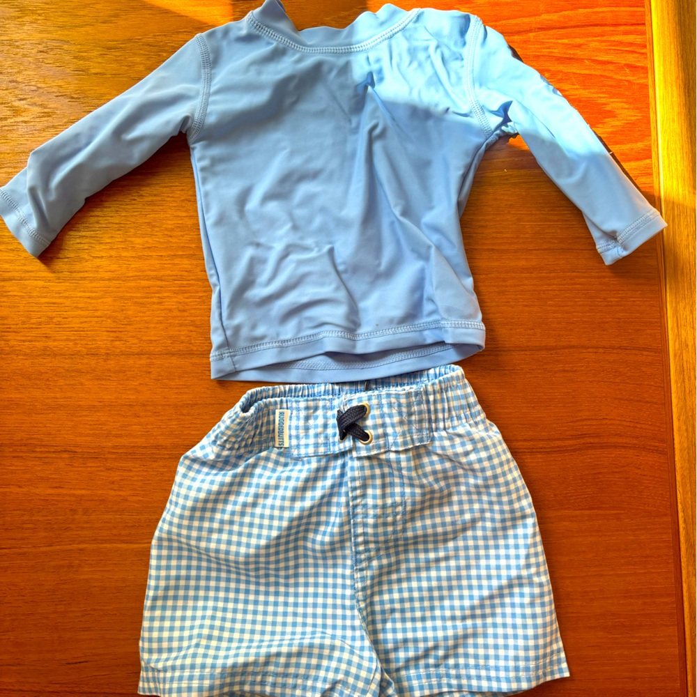 Bundle of 2 boy bathing suit sets